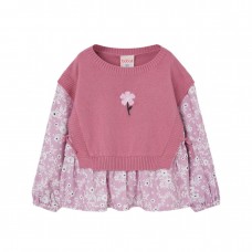 BOBOLI μπλούζα πλεκτή παιδική κορίτσι 344056-3816 ροζ